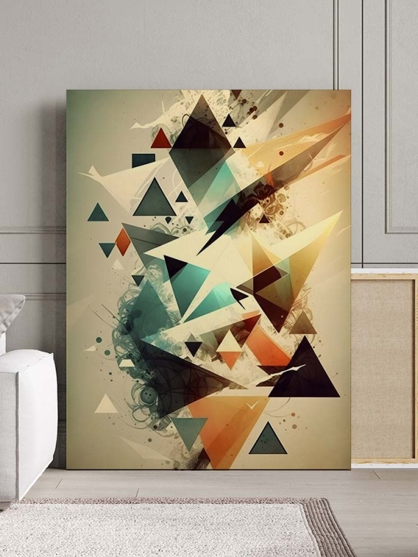 Tablou Canvas Modern Abstract - Abstract splashing triangles