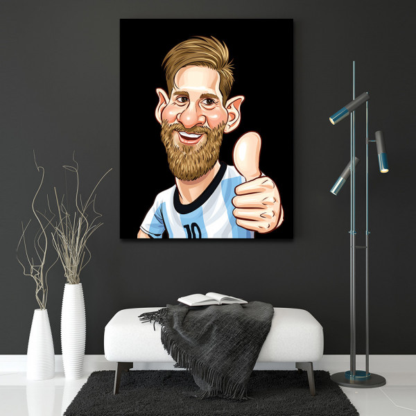 Tablou Fotbalisti Messi - caricatura