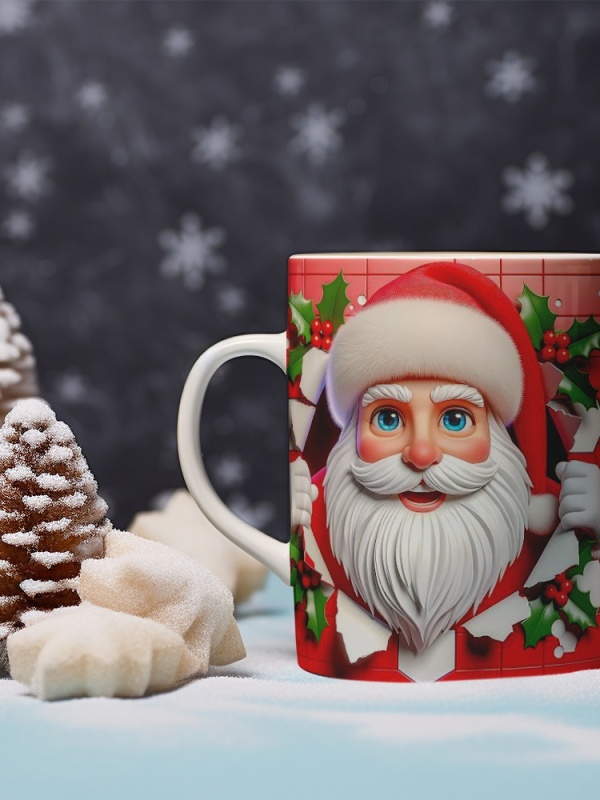 Cana De Craciun - 3D Smiling Realistic Santa