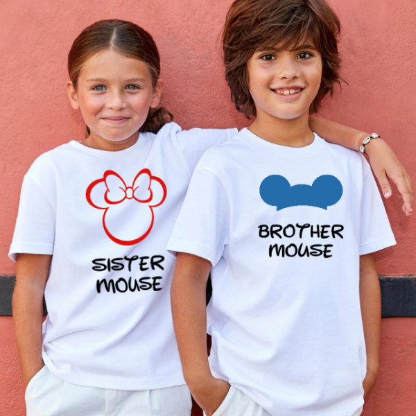Set Imprimeu Tricouri - Brother and sister mouse (Disney)