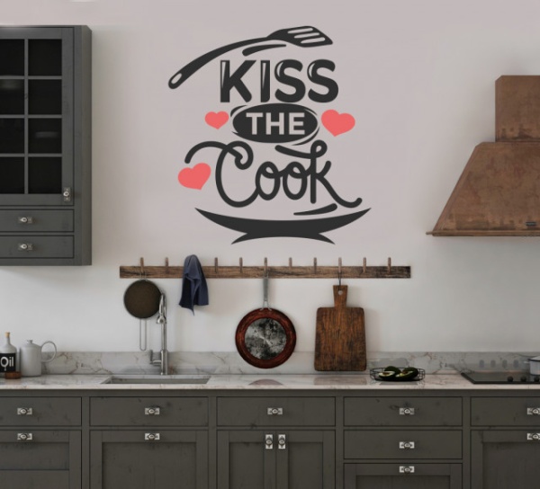 Sticker Bucatarie - Kiss the cook