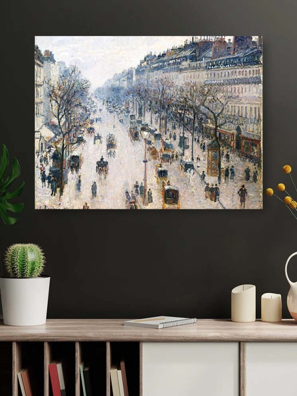 Tablou Canvas "Boulevard Montmartre" - Bulevardul Montmartre iarna