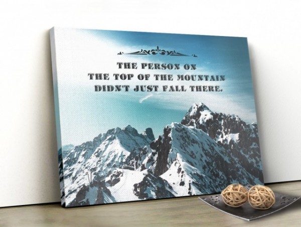 Tablou Canvas Motivational - Top Of The Mountain