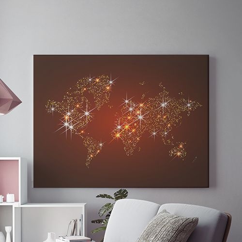 Tablou Canvas Shining Map