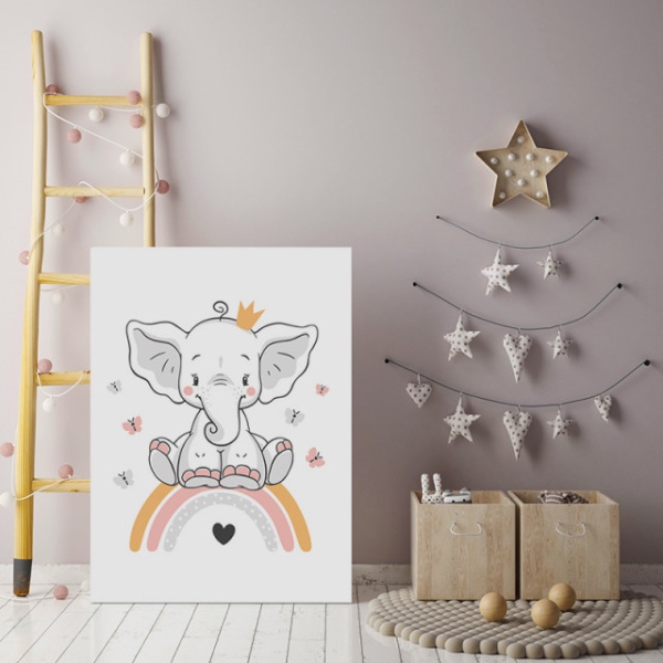 Tablou Copii - Rainbow Elephant