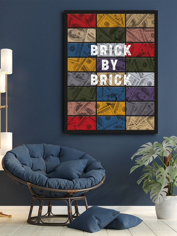Tablou Motivational - Brick by brick