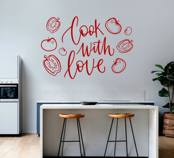 Sticker Bucatarie - Cook with love