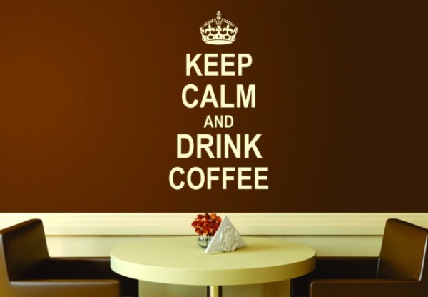 Sticker De Perete Keep Calm And Drink Coffee