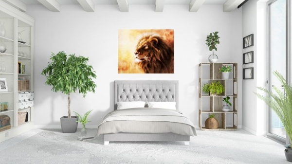 Tablou Canvas Efect Pictura - Leu