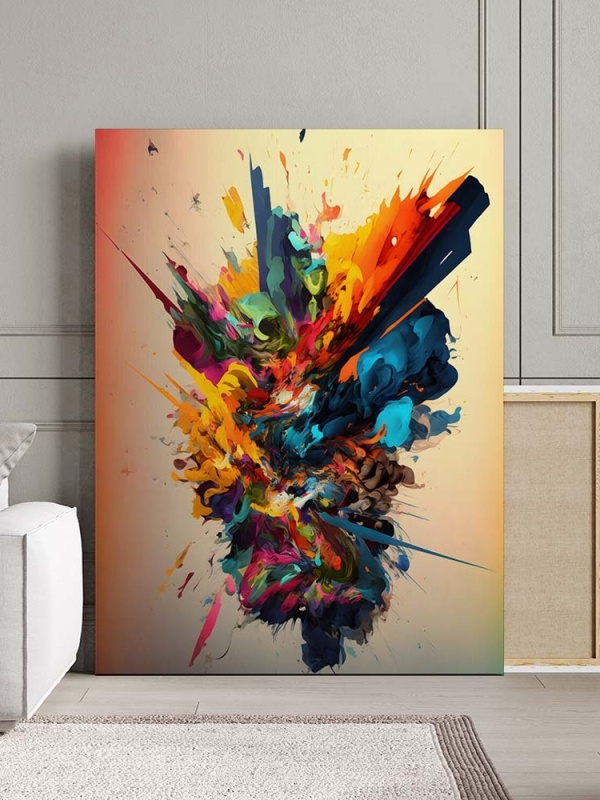Tablou Canvas Modern Abstract - Colorful freeze