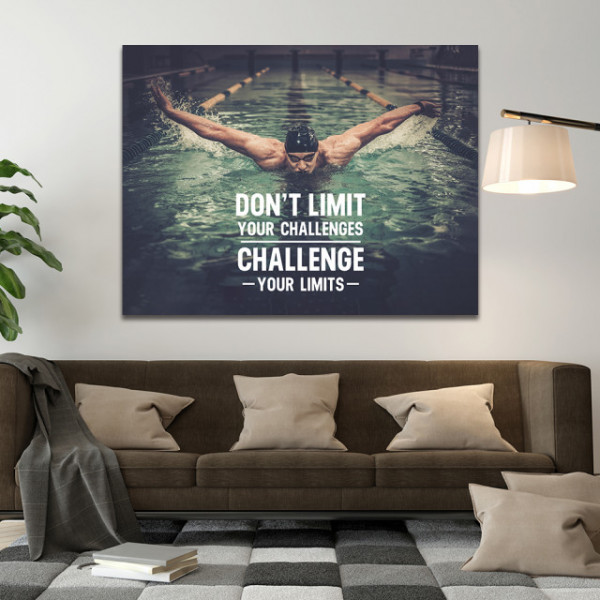 Tablou Motivational - Don't limit your challenges