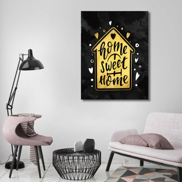 Tablou Motivational - Home sweet home (house)