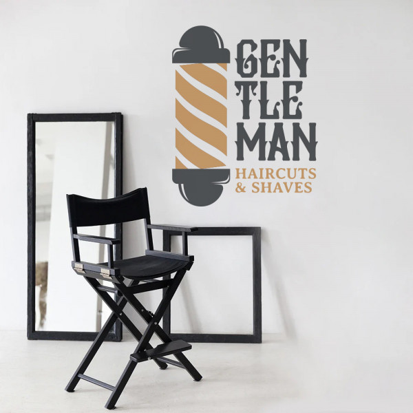 Barbershop (vintage font and pole)