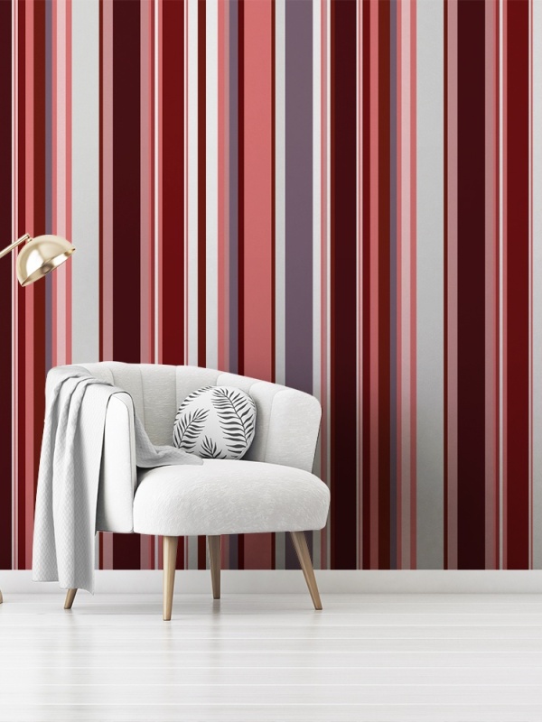 Fototapet Dungi verticale in diferite nunate de rosu (Stripes 012)