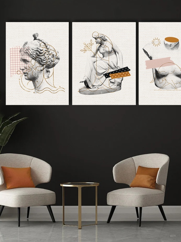 Set 3 Tablouri Canvas - Modern collage