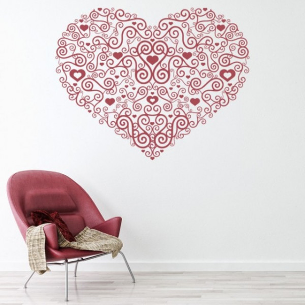 Sticker de Perete Heart Centrepiece Spiral Love