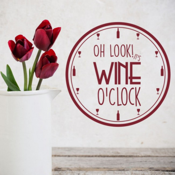 Sticker De Perete Wine O'clock