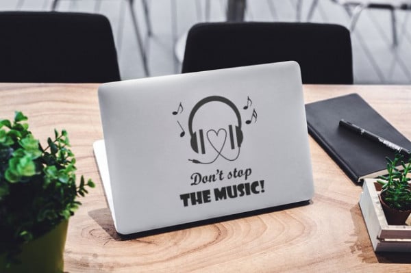 Sticker Pentru Laptop - Don't Stop The Music