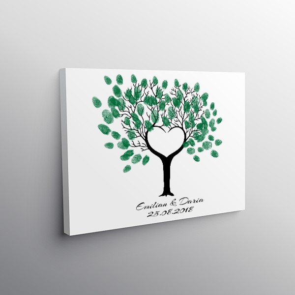 Tablou Canvas Finger Print Tree Royal