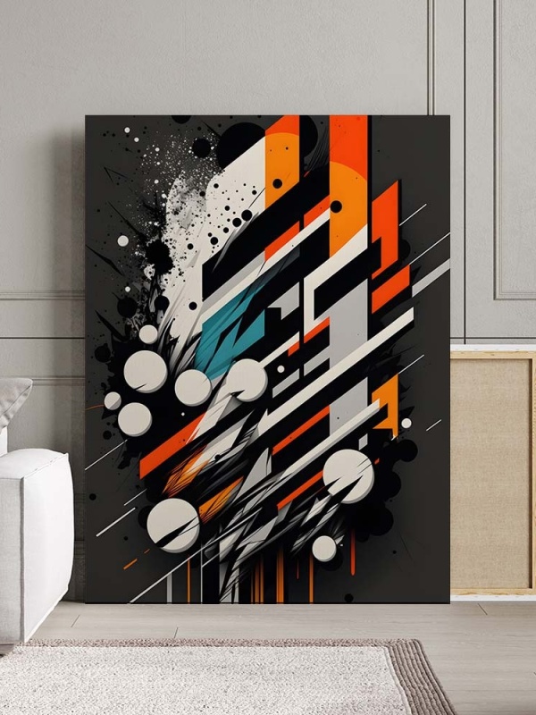 Tablou Canvas Modern Abstract - 3D Futuristic grafitti