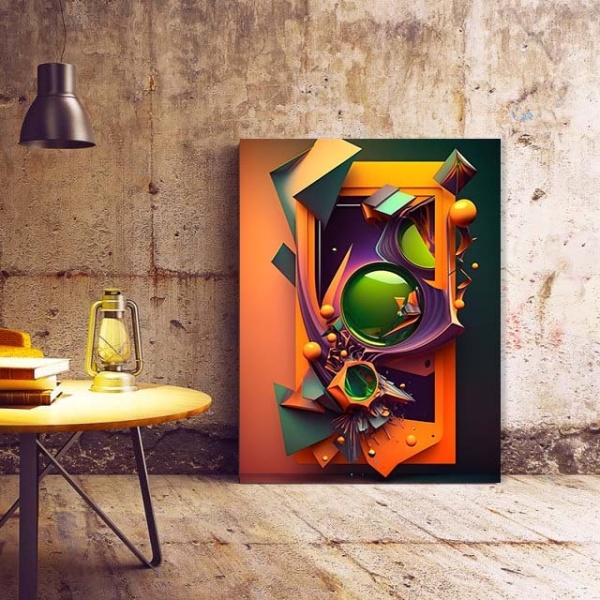 Tablou Canvas Modern Abstract - 3D Glass shapes