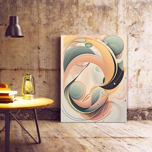 Tablou Canvas Modern Abstract - Serenity in pastel