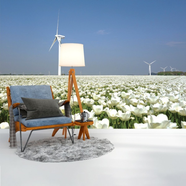 Foto tapet White tulips
