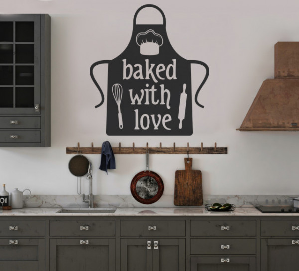 Sticker Bucatarie - Baked with love (chef's hat)