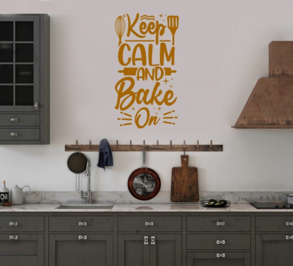 Sticker Bucatarie - Keep calm and bake on