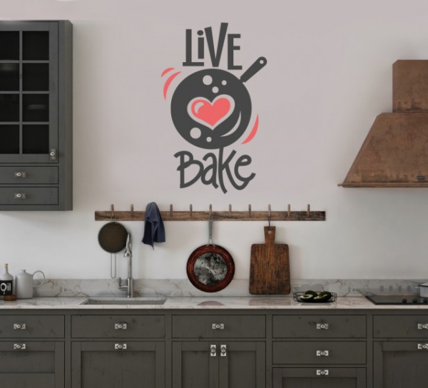 Sticker Bucatarie - Live, love, bake