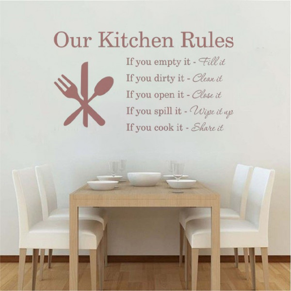 Sticker De Perete Our Kitchen Rules