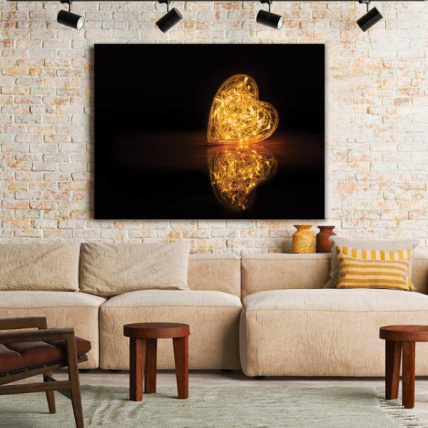 Tablou Canvas Heart Glowing In The Dark