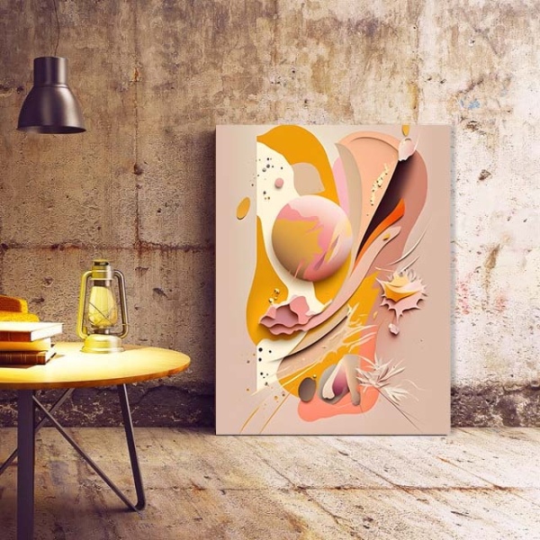 Tablou Canvas Modern Abstract - 3D Pastel splash