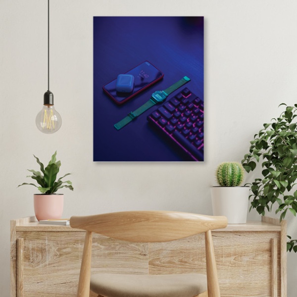 Tablou Office - Blue Desk Items