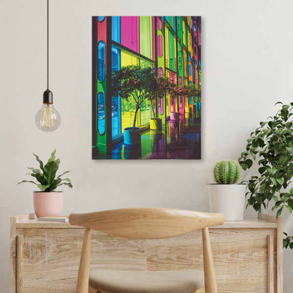 Tablou Office - Geamuri Multicolore