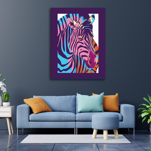 Tablou Pop art zebra