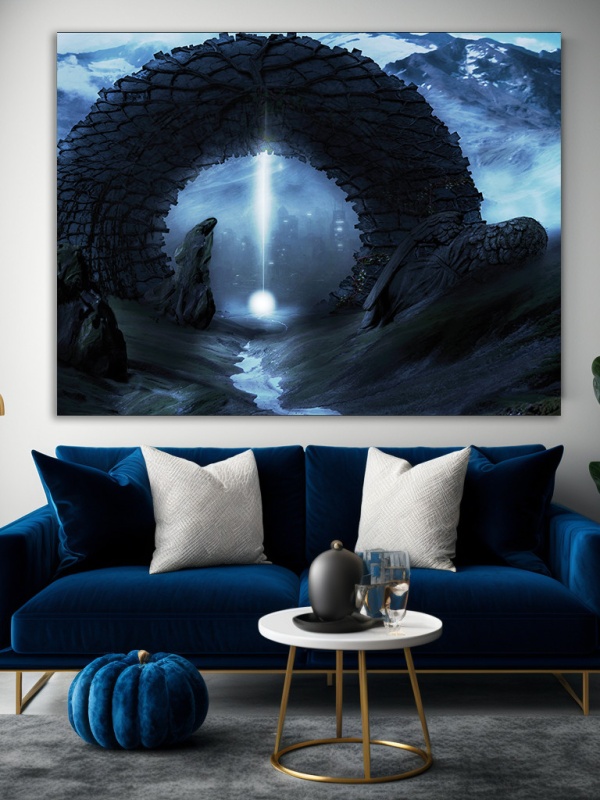 Tablou Portal and statues