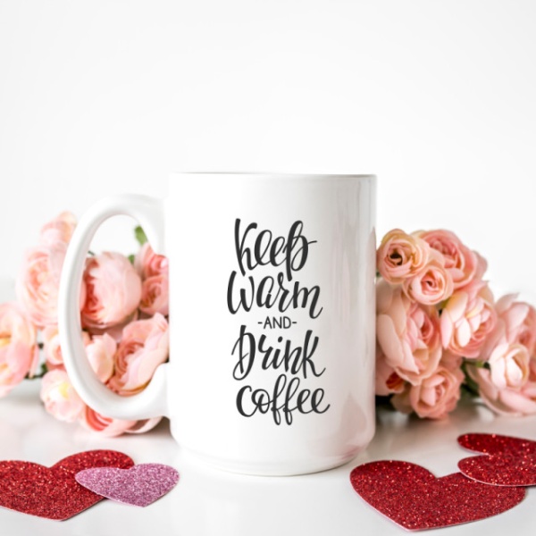 Cana cu Mesaj Keep Warm And Drink Coffee