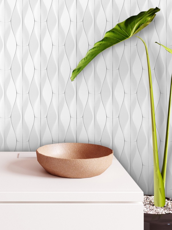 Fototapet 3D - Simple Vertical Winding Tiles 3D071