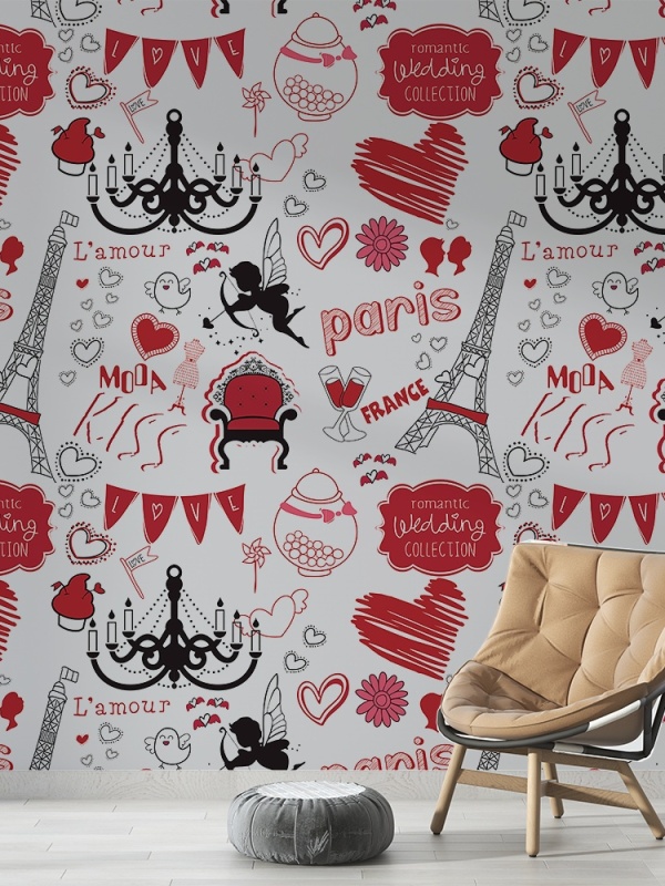 Fototapet Paris, L'amour (Casual 063)