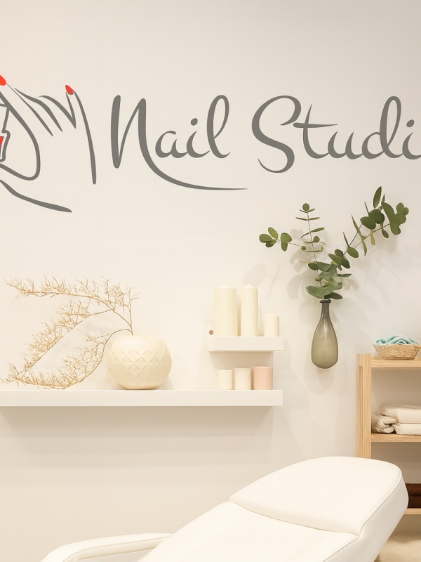 Nail studio (modern font, two colors)