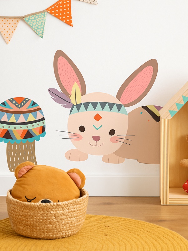 Sticker Copii - Rabbit and mushroom