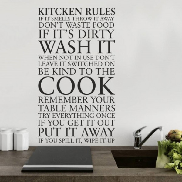 Sticker De Perete Kitchen Long Rules
