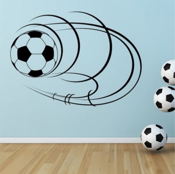 Sticker de Perete Spinning Football Ball