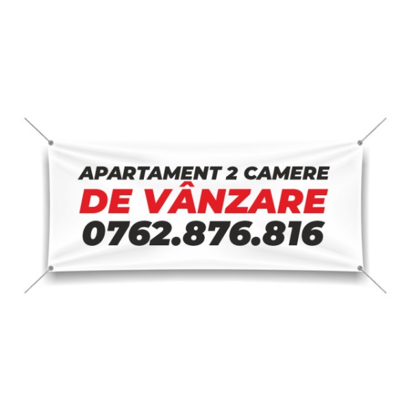 Banner personalizat - de vanzare apartament sau teren