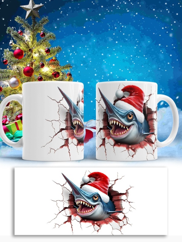 Cana De Craciun - 3D Christmas Swordfish