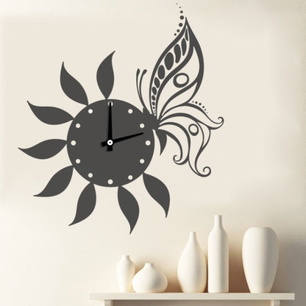 Ceas Decorativ Fluture & Floare