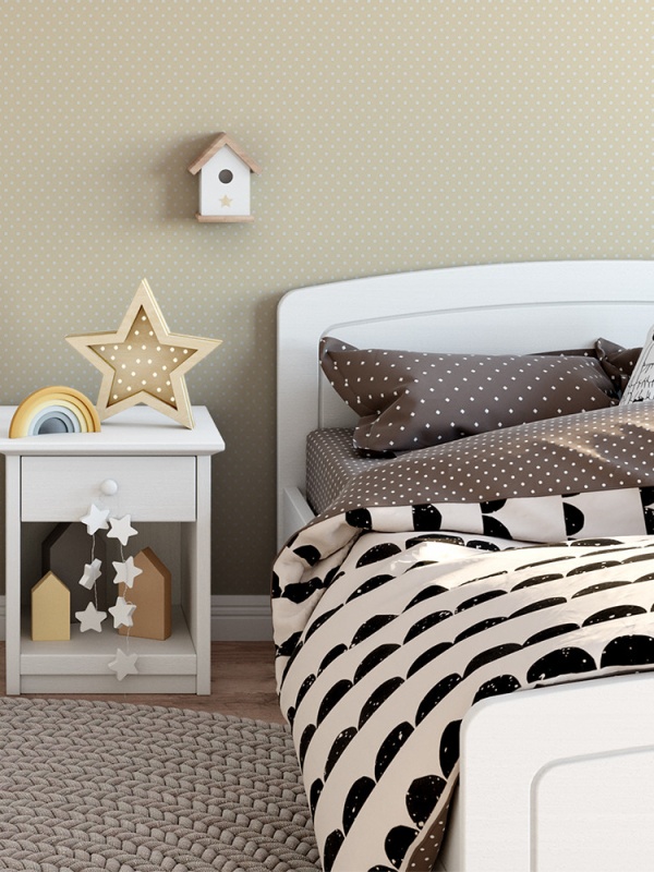 Fototapet Copii Pattern Punctulete pe Fundal Crem 1030-E