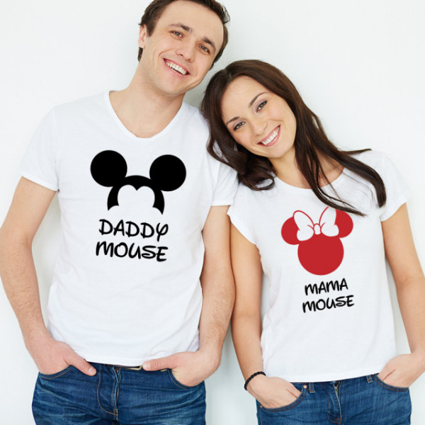 Set Imprimeu Tricouri - Daddy and Mama Mouse (Disney)