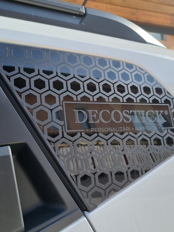 Sticker auto de geamuri Honeycomb - tip fagure - fara logo - set 2 bucati 50x35cm